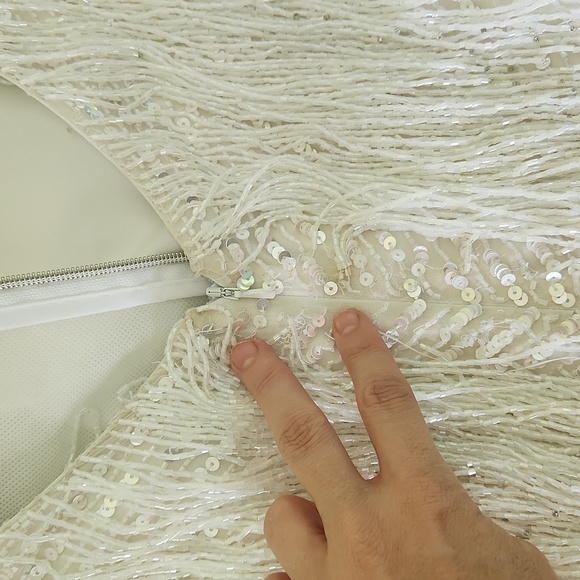 Nadine Merabi White Sadie Dress in size SM - Picture 6 of 14